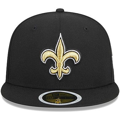 Youth New Era Black New Orleans Saints Main 59FIFTY Fitted Hat