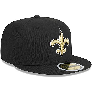 Youth New Era Black New Orleans Saints Main 59FIFTY Fitted Hat