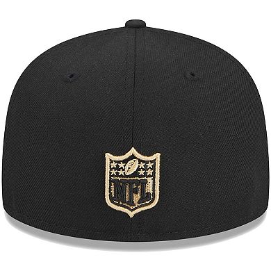 Youth New Era Black New Orleans Saints Main 59FIFTY Fitted Hat