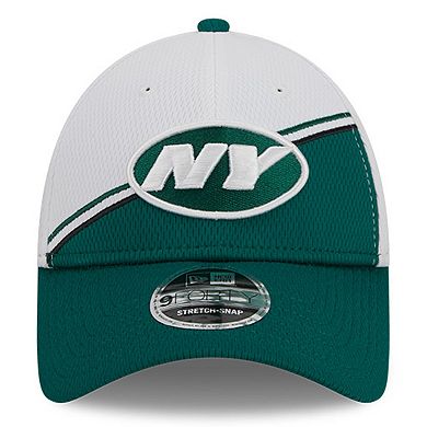 Men's New Era White/Green New York Jets 2023 Sideline 9FORTY Adjustable Hat