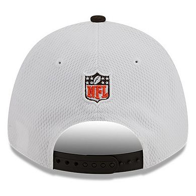 Men's New Era White/Brown Cleveland Browns 2023 Sideline 9FORTY Adjustable Hat