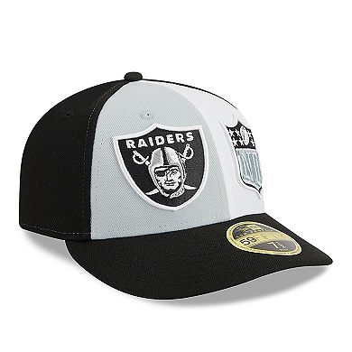 Men's New Era Gray/Black Las Vegas Raiders 2023 Sideline Low Profile 59FIFTY Fitted Hat