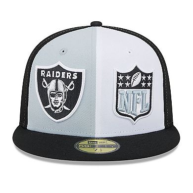 Men's New Era Gray/Black Las Vegas Raiders 2023 Sideline 59FIFTY Fitted Hat