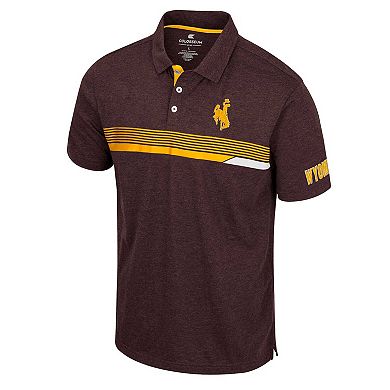 Men's Colosseum Brown Wyoming Cowboys No Problemo Polo