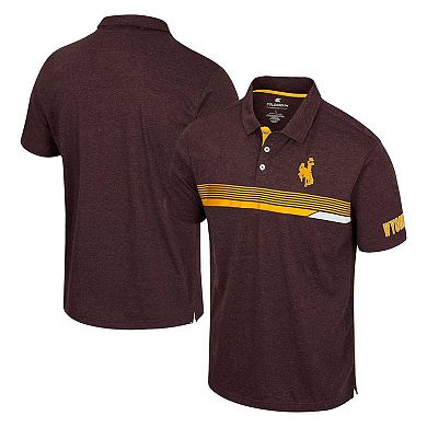 Men's Colosseum  Brown Wyoming Cowboys No Problemo Polo