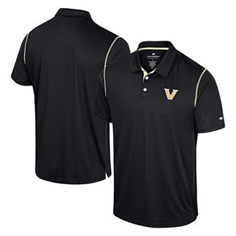 Men's Colosseum Black Vanderbilt Commodores Cameron Polo