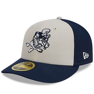 Men's New Era  Cream/Navy Dallas Cowboys 2023 Sideline Historic Low Profile 59FIFTY Fitted Hat