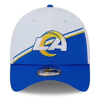 Men's New Era White/Royal Los Angeles Rams 2023 Sideline 39THIRTY Flex Hat
