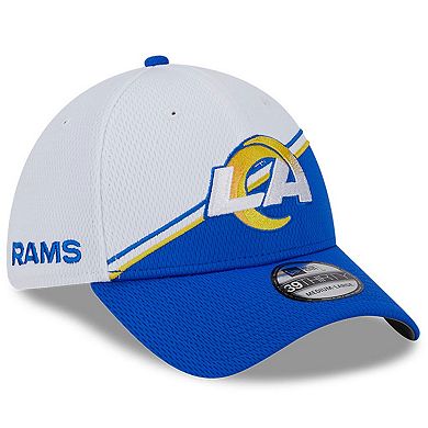Men's New Era  White/Royal Los Angeles Rams 2023 Sideline 39THIRTY Flex Hat