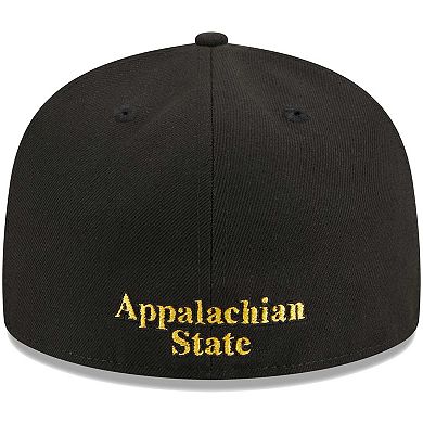 Men's New Era Black Appalachian State Mountaineers Evergreen 59FIFTY Fitted Hat