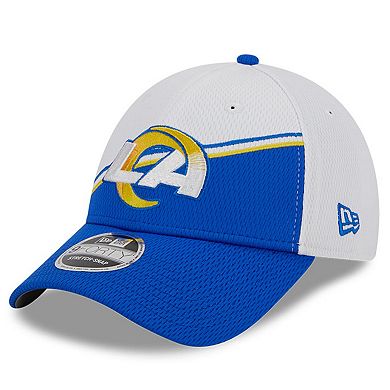 Men's New Era White/Royal Los Angeles Rams 2023 Sideline 9FORTY Adjustable Hat