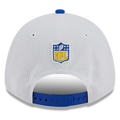 Men's New Era White/Royal Los Angeles Rams 2023 Sideline 9FORTY Adjustable Hat