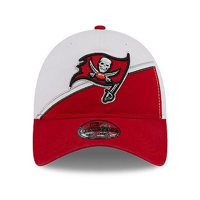 Youth New Era White/Red Tampa Bay Buccaneers 2023 Sideline 9TWENTY Adjustable Hat
