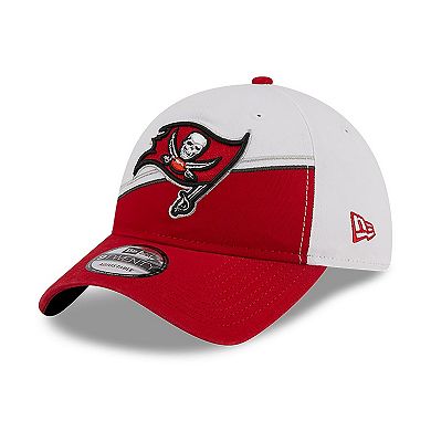 Youth New Era White/Red Tampa Bay Buccaneers 2023 Sideline 9TWENTY Adjustable Hat