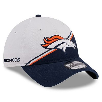 Men s New Era White Navy Denver Broncos 2023 Sideline 9TWENTY Adjustable Hat