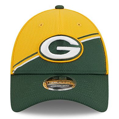 Men's New Era Gold/Green Green Bay Packers 2023 Sideline 9FORTY ...