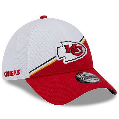 Men's New Era  White/Red Kansas City Chiefs 2023 Sideline 39THIRTY Flex Hat