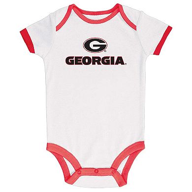 Infant Champion Red/Gray/White Georgia Bulldogs 3-Pack Bodysuit Set