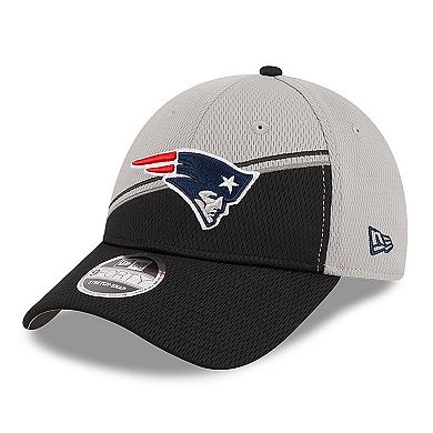 Men's New Era Gray/Black New England Patriots 2023 Sideline 9FORTY Adjustable Hat