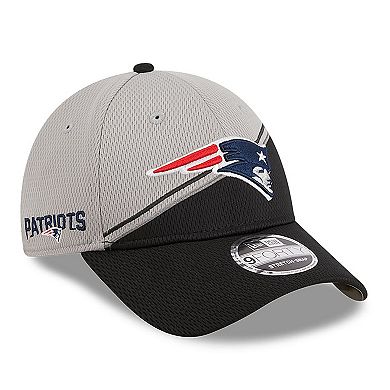 Men's New Era Gray/Black New England Patriots 2023 Sideline 9FORTY Adjustable Hat