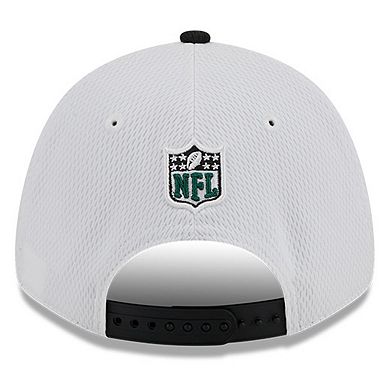 Men's New Era White/Black New York Jets 2023 Sideline 9FORTY Adjustable Hat