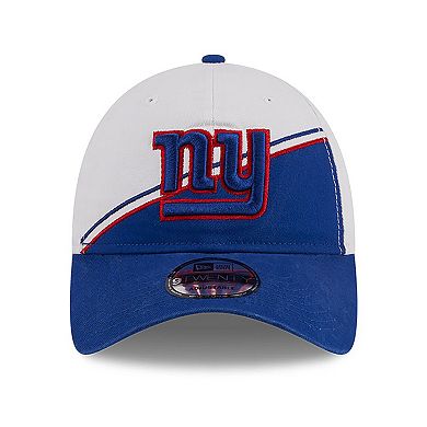 Youth New Era White/Royal New York Giants 2023 Sideline 9TWENTY Adjustable Hat