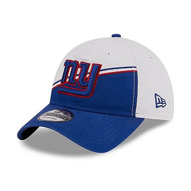 Youth New Era White/Royal New York Giants 2023 Sideline 9TWENTY Adjustable Hat