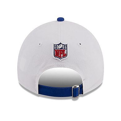 Youth New Era  White/Royal New York Giants 2023 Sideline 9TWENTY Adjustable Hat