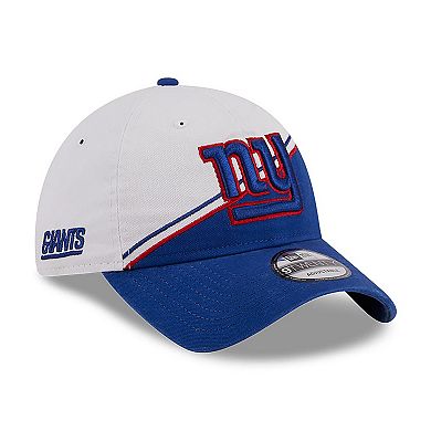 Youth New Era  White/Royal New York Giants 2023 Sideline 9TWENTY Adjustable Hat
