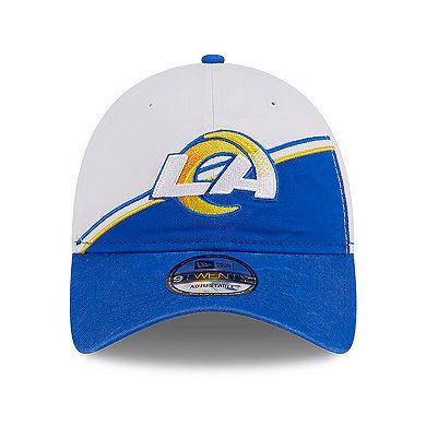 Youth New Era White/Royal Los Angeles Rams 2023 Sideline 9TWENTY Adjustable Hat