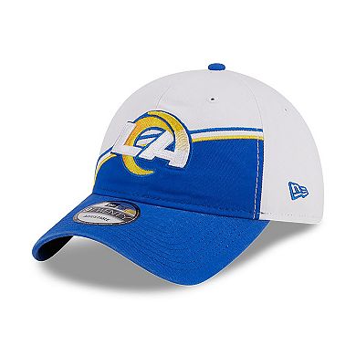 Youth New Era  White/Royal Los Angeles Rams 2023 Sideline 9TWENTY Adjustable Hat