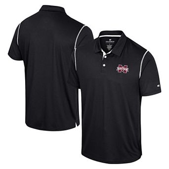 Men's Colosseum Black Mississippi State Bulldogs Cameron Polo