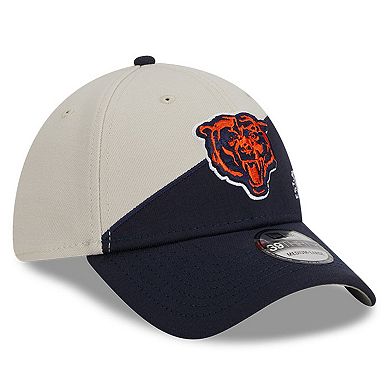 Men's New Era Cream/Navy Chicago Bears 2023 Sideline Historic 39THIRTY Flex Hat