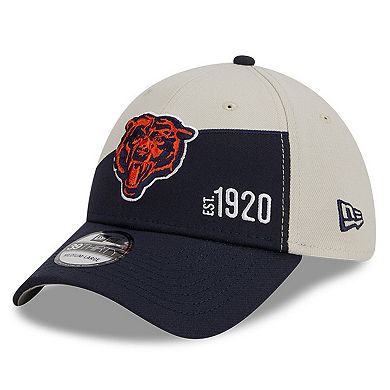 Men's New Era Cream/Navy Chicago Bears 2023 Sideline Historic 39THIRTY Flex Hat
