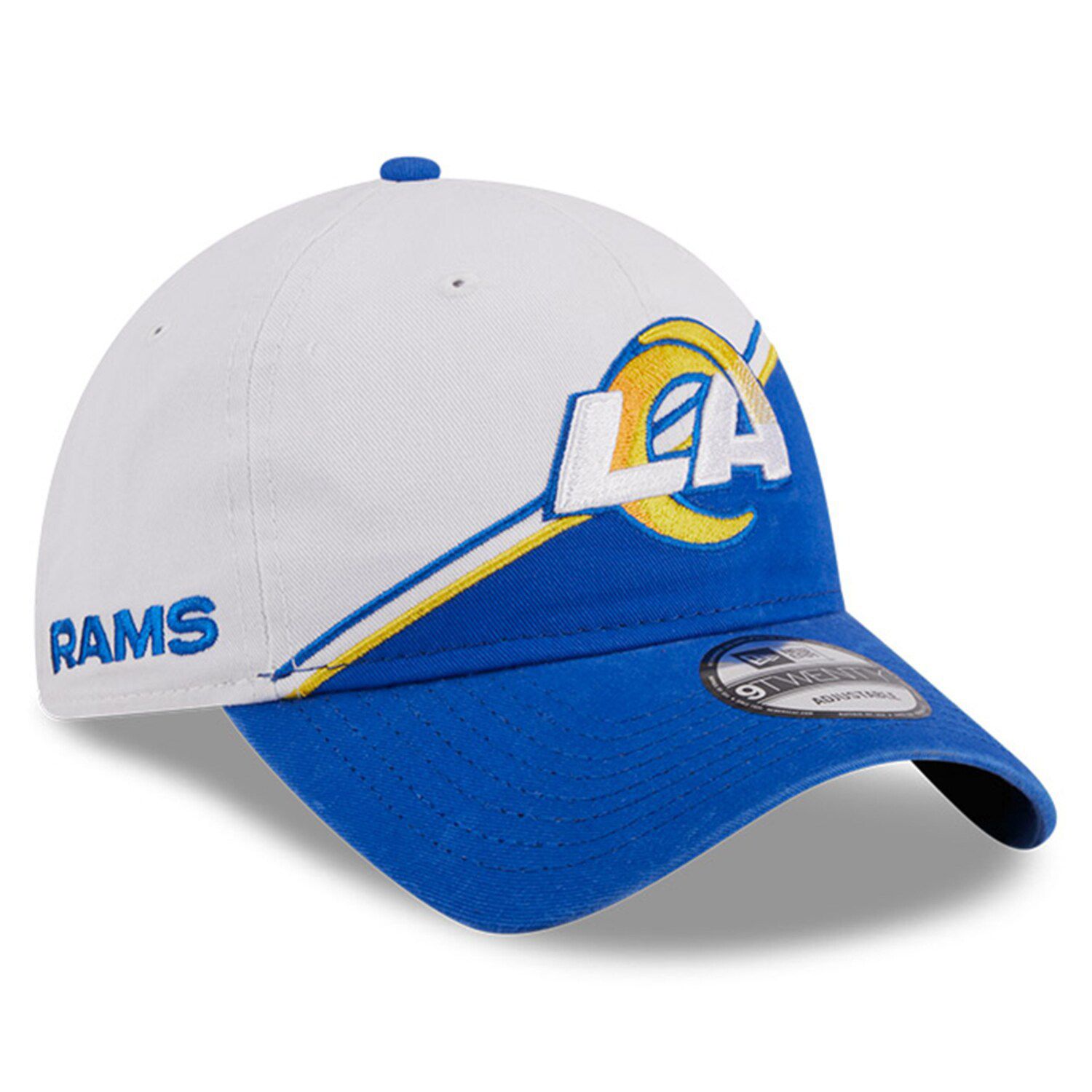 Men's New Era White Los Angeles Rams Core Classic 2.0 Pride 9TWENTY  Adjustable Hat