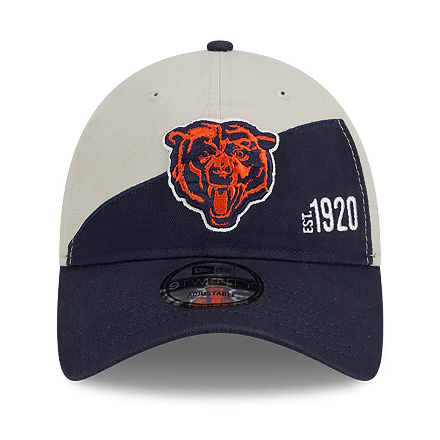 Men's New Era Cream/Navy Chicago Bears 2023 Sideline Historic 9TWENTY ...