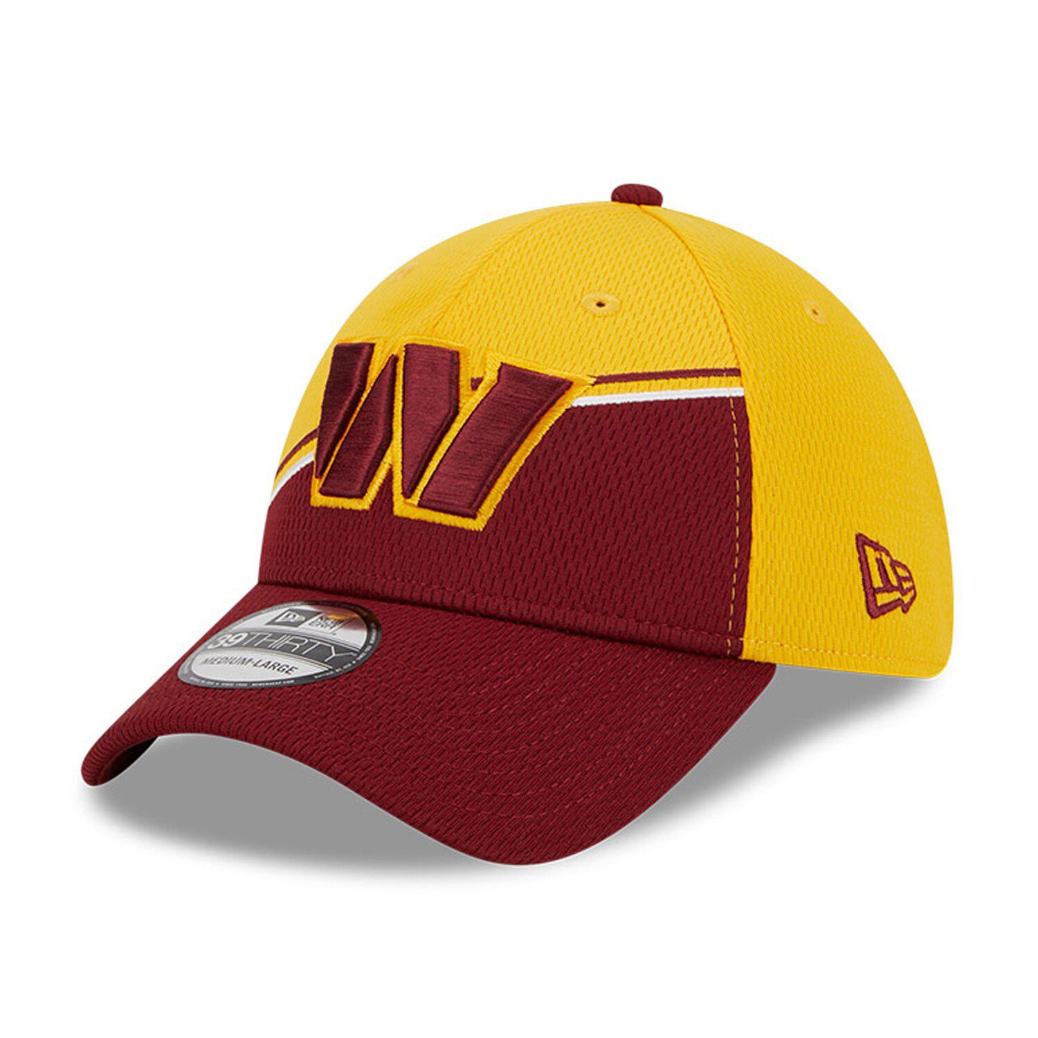 Men's New Era Gold/Burgundy Washington Commanders 2023 Sideline ...