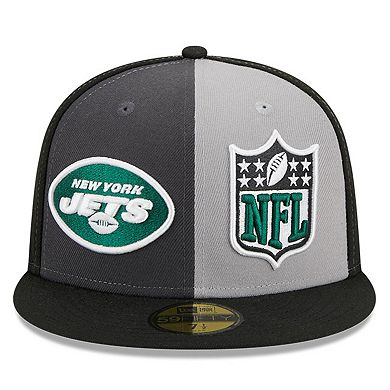 Men's New Era Gray/Black New York Jets 2023 Sideline 59FIFTY Fitted Hat