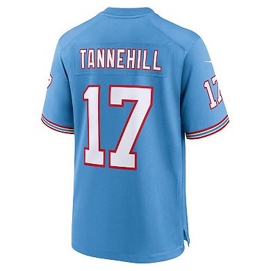 Men's Nike Ryan Tannehill Light Blue Tennessee Titans Oilers Throwback Alternate Game Player Jersey