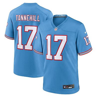 Men's Nike Ryan Tannehill Light Blue Tennessee Titans Oilers Throwback Alternate Game Player Jersey