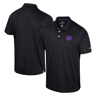 Men's Colosseum Black Kansas State Wildcats Cameron Polo
