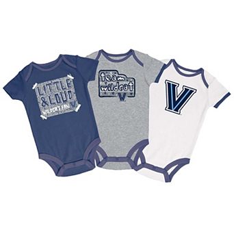 Infant Champion Navy/Gray/White Villanova Wildcats 3-Pack Bodysuit Set