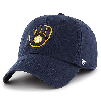Men's '47 Navy Milwaukee Brewers Franchise Logo Fitted Hat
