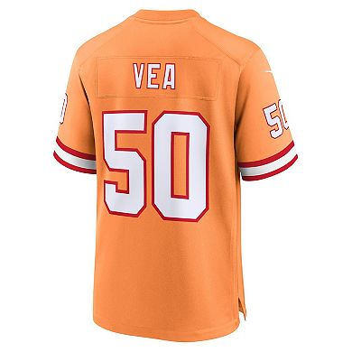 Men's Nike Vita Vea Orange Tampa Bay Buccaneers Throwback Game Jersey