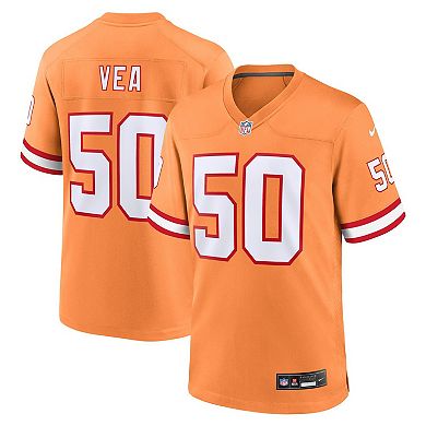 Men's Nike Vita Vea Orange Tampa Bay Buccaneers Throwback Game Jersey