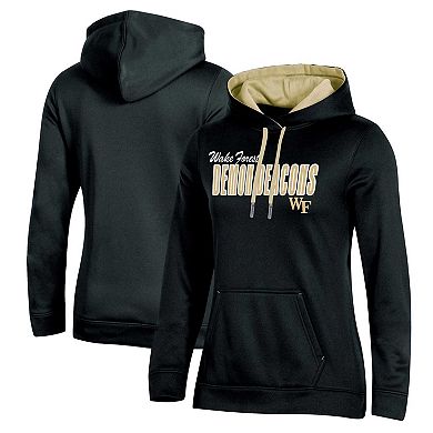 Women's Champion Black Wake Forest Demon Deacons Team Pullover Hoodie