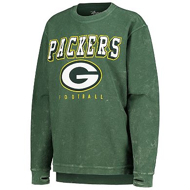 Women's G-III 4Her by Carl Banks Green Green Bay Packers Comfy Cord Pullover Sweatshirt