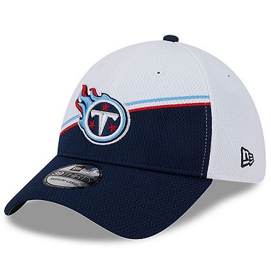 Men's New Era  White/Navy Tennessee Titans 2023 Sideline 39THIRTY Flex Hat