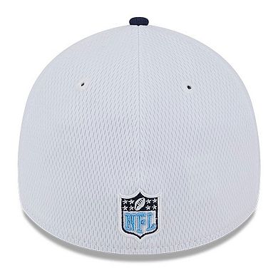 Men's New Era White/Navy Tennessee Titans 2023 Sideline 39THIRTY Flex Hat