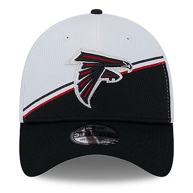 Men's New Era  White/Black Atlanta Falcons 2023 Sideline 39THIRTY Flex Hat